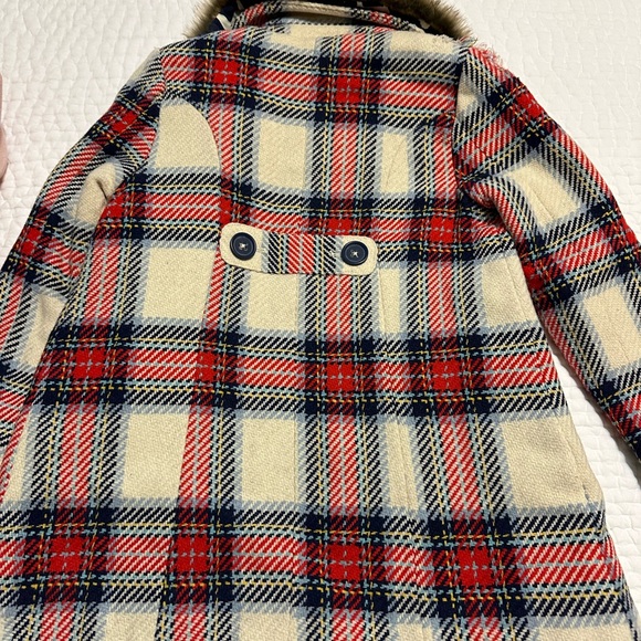 Mini Biden Girls Plaid coat- size 6-7yr - Picture 5 of 5